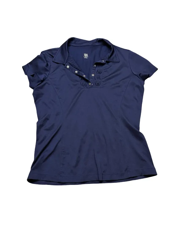💙⛳ Tail Golf Performance Polo‎ Shirt Medium Athletic Snap Front ⛳💙 Blue - Image 2