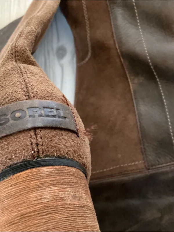 Sorel “Addinngton” tall water proof boots brown leather suede size 7 - Image 8