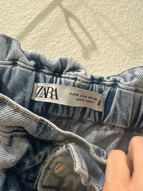 ZARA Paperbag Jeans High-Waisted Baggy - Image 3