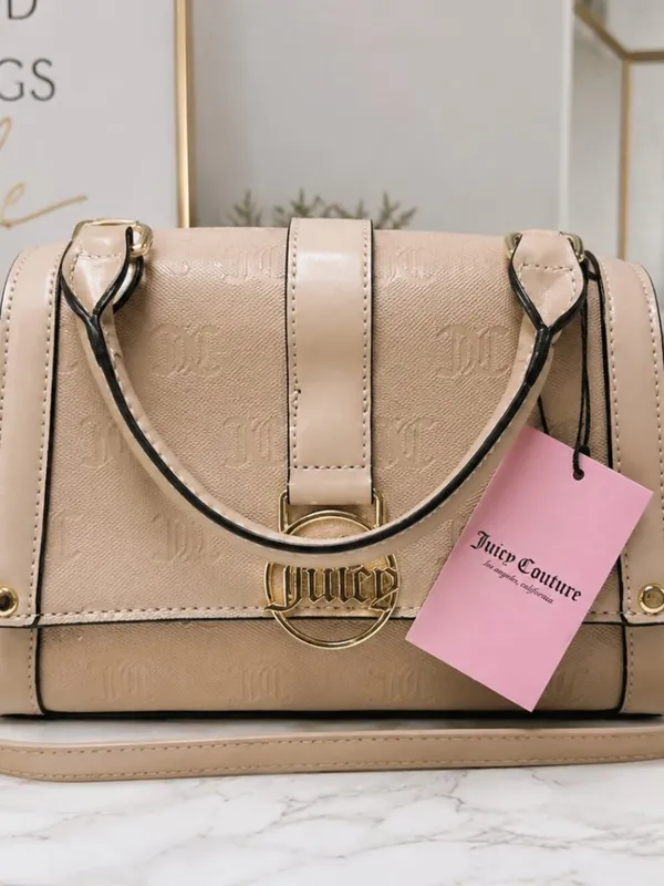 Juicy Couture Cafe Fancy Flap Tan Crossbody Bag NWT - Image 2