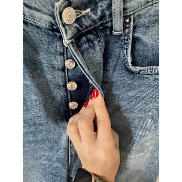 We the Free Free People Button Fly Bootcut Denim Jeans Blue Size 26 - Image 5