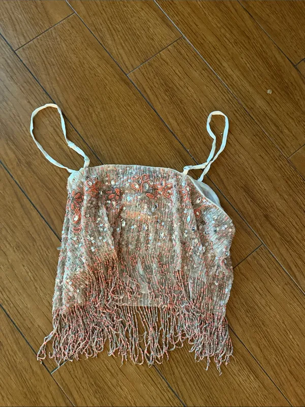 Free People Juliet Beaded Tank- size Medium - Image 9