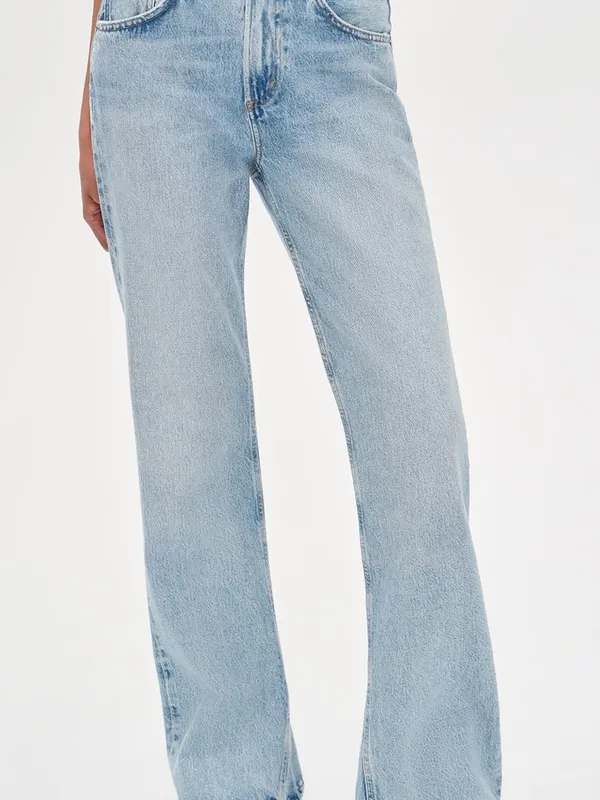 Agolde Pinch High Rise Straight Denim Blue Jeans Size 32 - Image 3