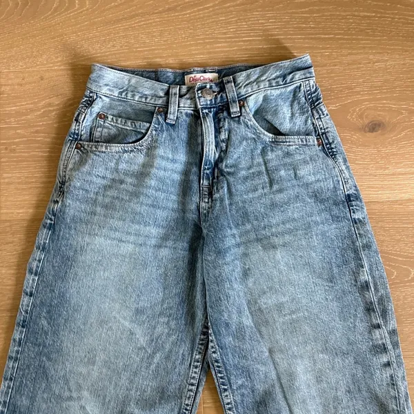 Deja Clark for Aeropostale Jeans Super Baggy 8 Ball Cherries Size XS Reg Blue - Image 2