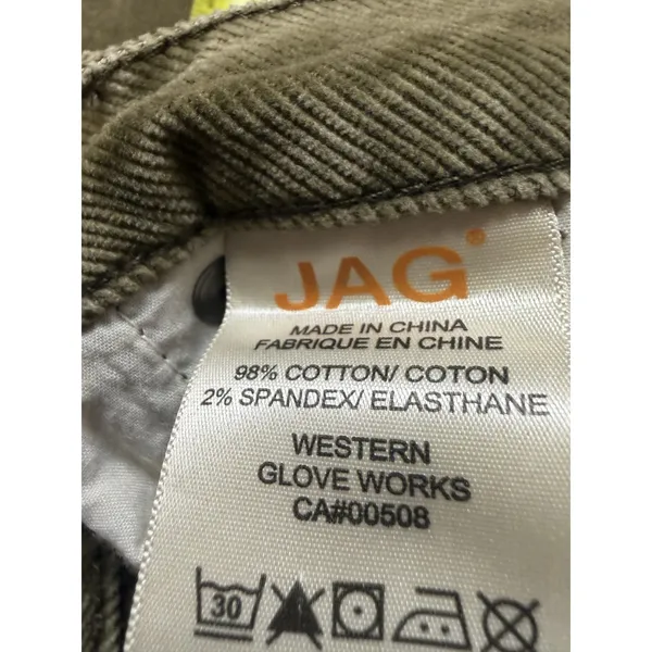 JAG Olive Green Corduroy Pants Women Straight Leg Stretch Y2K Western Glove Work - Image 8