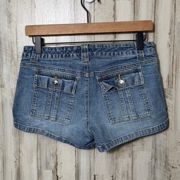 Vintage Y2k Aeropostale Denim Mini Shorts Womens Size 3/4 - Image 2