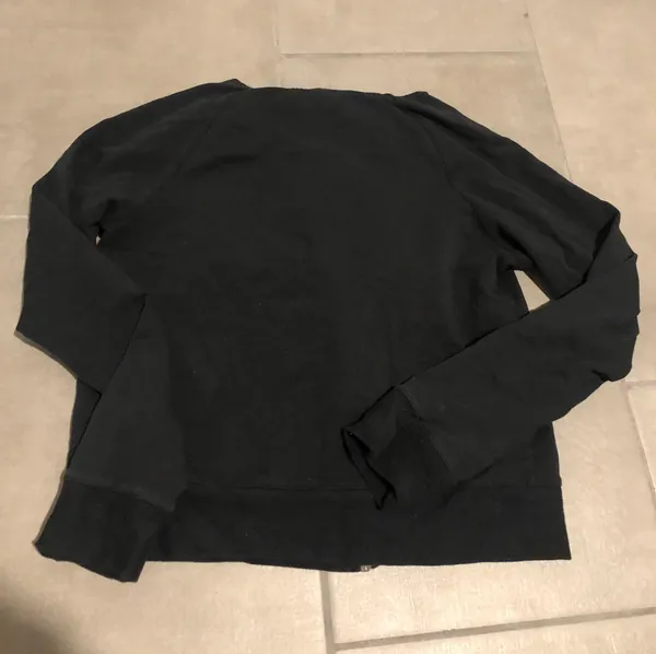 Black Zip Up Hoodie Size M - Image 2