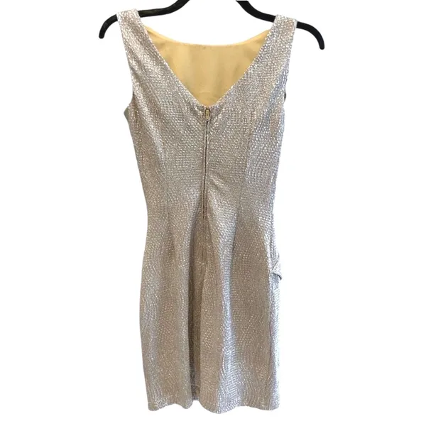 Hailey Logan Cocktail Dress‎ Gold Metallic Ruffle Party Women XS - Image 4