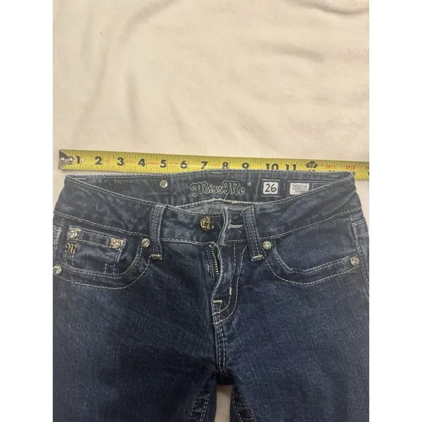 MISS ME Denim Women's JS5151SR SKINNY Low Rise Skinny Blue Jeans Size 26 - Image 6