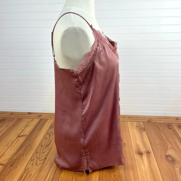 Oddi Satin Sleeveless Lace Camisole Tank Top Mauve Women Plus Size 2X NWT Woven - Image 6