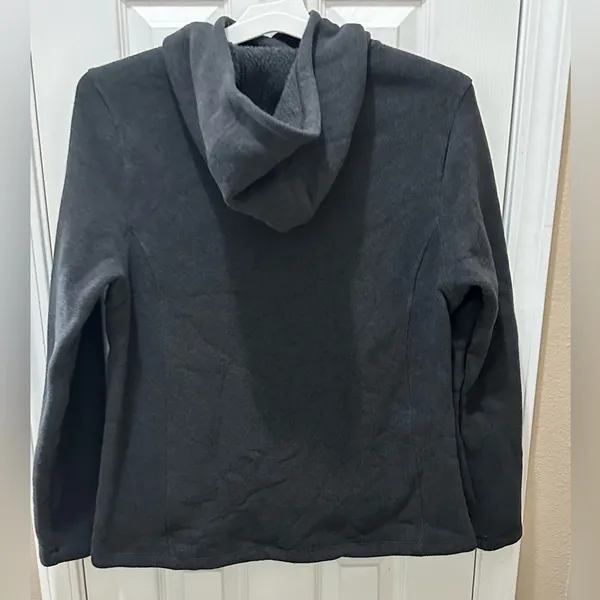 The North Face Womens Jacket Crescent Fleece Hooded Pull Over size XL gray - Image 11