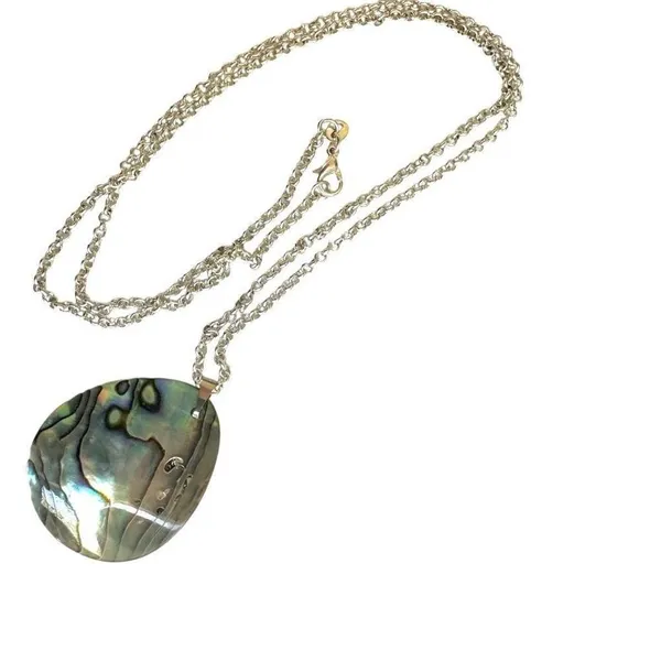 Abalone Shell Teardrop Pendant necklace - Image 6