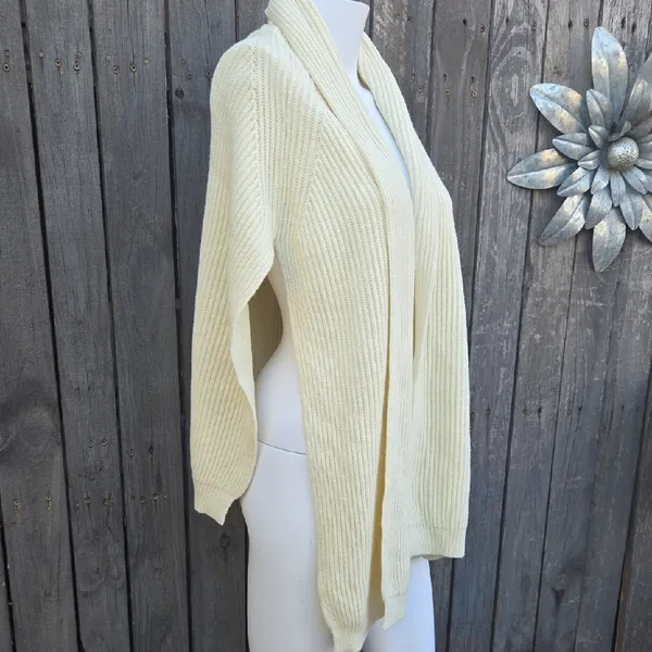 Free People Cream Knit Capa - Image 6