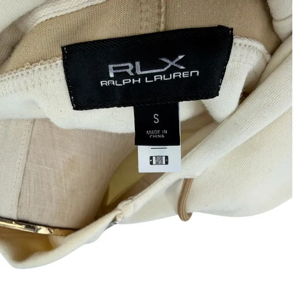 RLX Ralph Lauren Colorblock Quarter Zip Hoodie Neutral Pullover‎ Size Small - Image 10