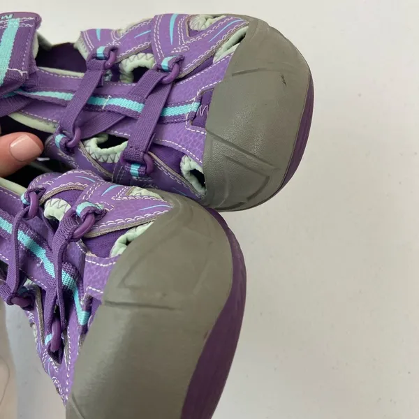 EUC Merrell women's purple hook loop strap hydro hiker hiking sandals shoes 6 - Image 8