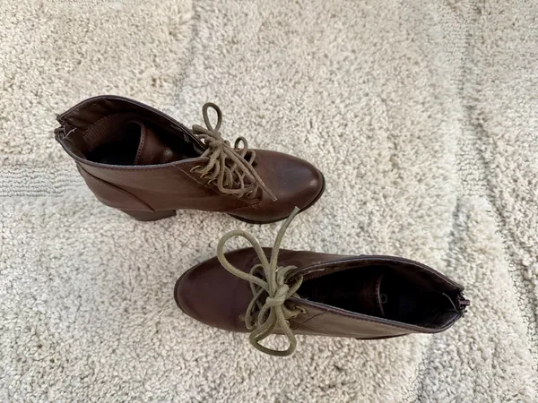 Brown Ankle Booties Size 6 - Image 2