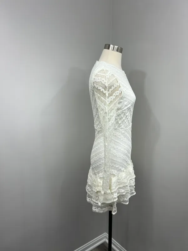 Cream Lace Dress - Image 8