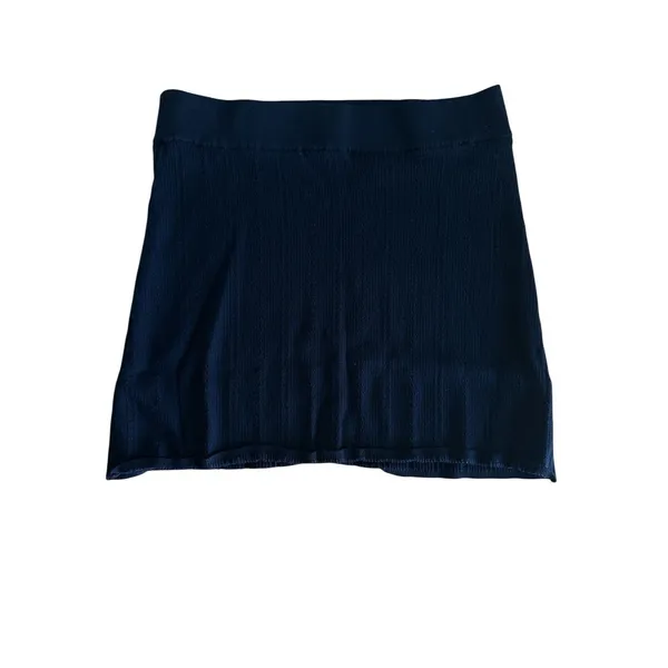 Intimately Free People 90s Babe Knit 2 Piece Set Medium Black Crop Top & Skirt‎ - Image 4