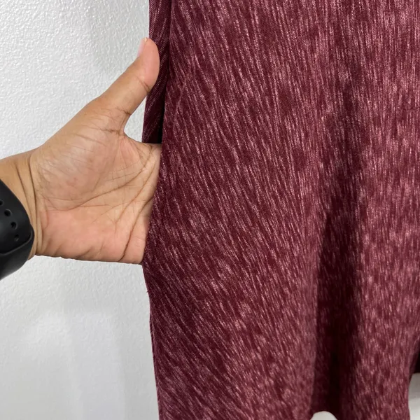 Anthropologie Swing Dress Knit Casual 3/4 Sleeve Pockets Maroon Size‎ Small - Image 7