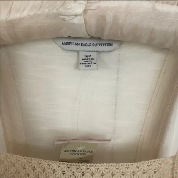 NWT American eagle off white beaded dressy top - Image 2
