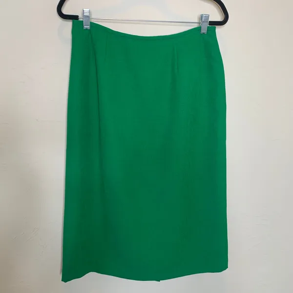 Kasper Skirt Suit Grass Green Sz Medium Short Sleeves - Image 7