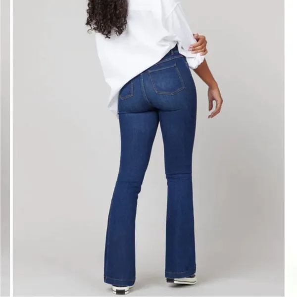 Womens SPANX Flare Jeans Midnight Shade - Image 4