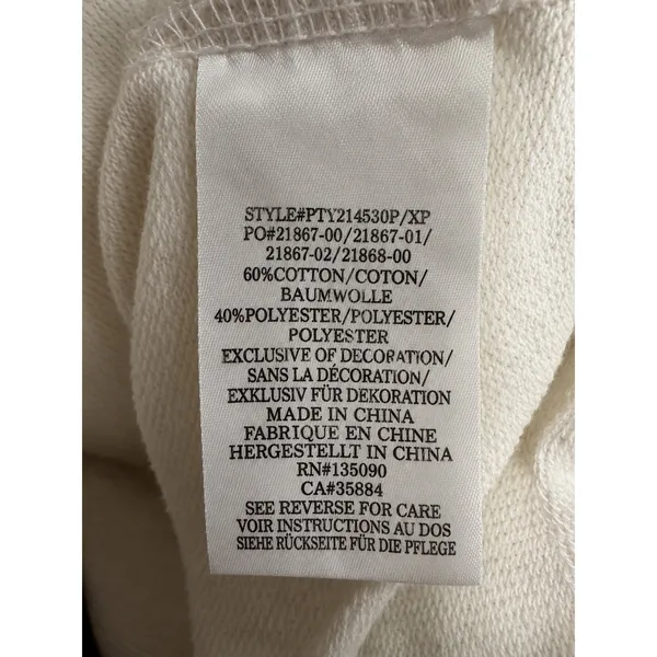 Peloton Colorblock Half Zip Hoodie Ivory Yellow Logo Sweatshirt Medium - Image 7