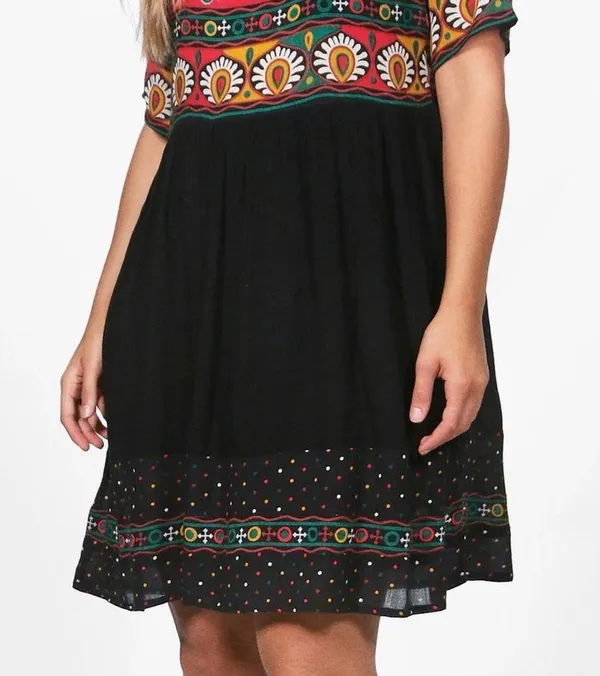 Beautiful Nordic patterned Boohoo s 18 dress - Image 3