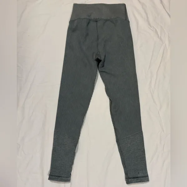 Offline Aerie Main Squeeze Seamless High Waisted Waffle Leggings Royal Palm S - Image 3