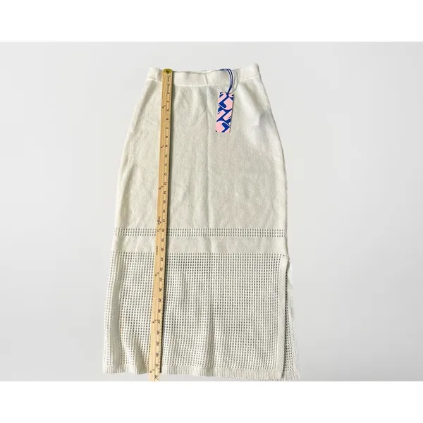 Noname Naked Cashmere Crochet Midi Skirt 100% Cashmere White Size XS NWT - Image 8