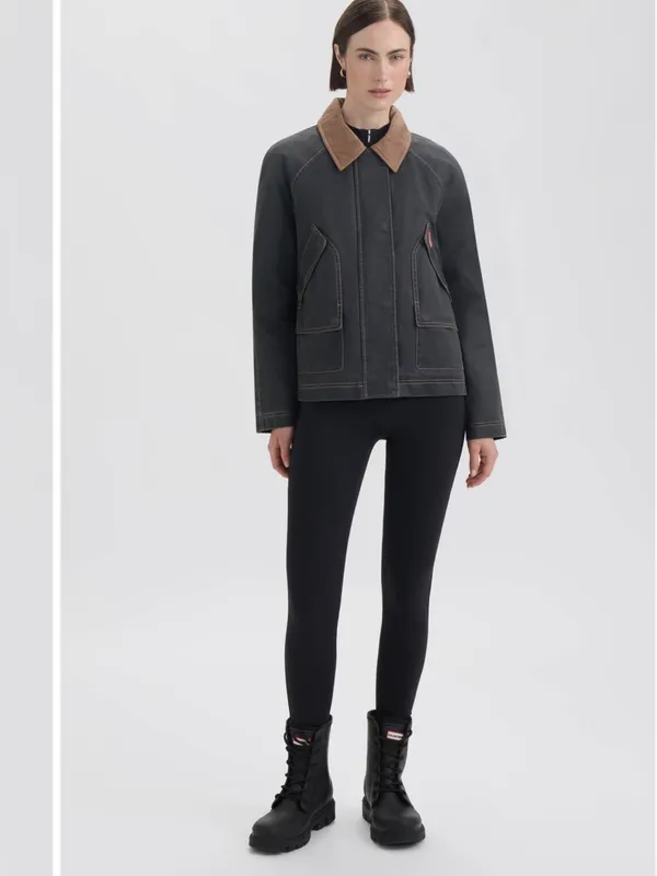 Hunter Bex Washed Wax Hunting Jacket Black Small NWT - Image 5