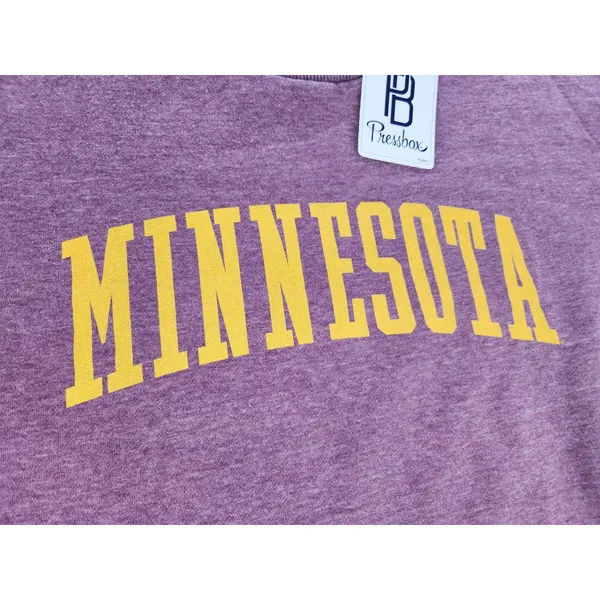 Women's SMALL Pressbox Minnesota Golden Gophers Vintage Wash Pullover Sweatshirt - Image 5