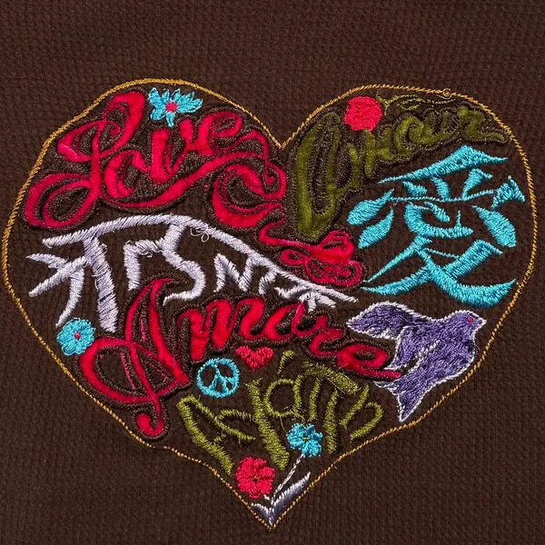 Vintage Lucky Brand Top Y2K Embroidered Boho Hippie Festival Thermal Brown Large - Image 6