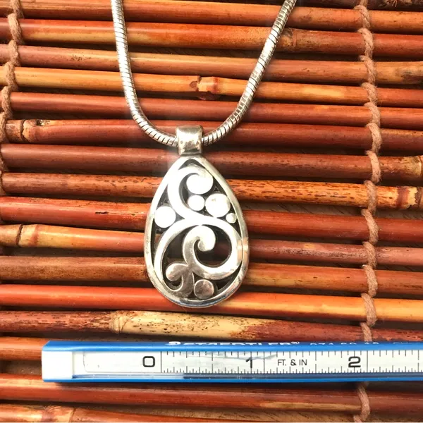 Brighton Teardrop Pendant Scroll Necklace - Image 8