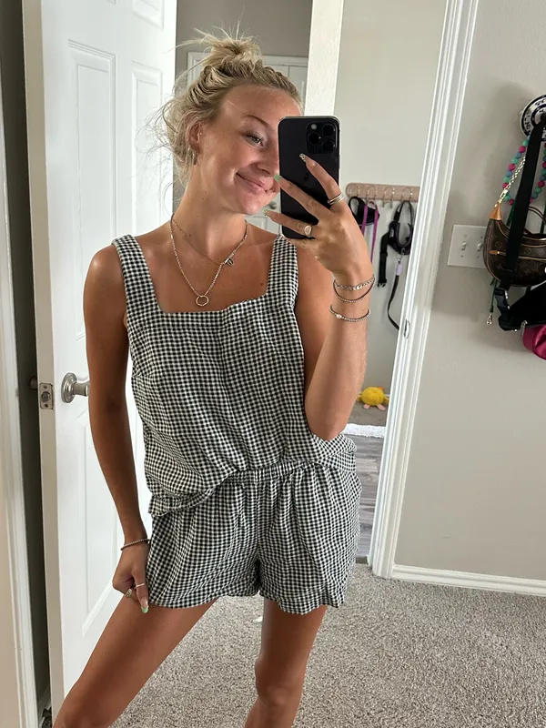 A New Day Gingham Matching Short Set - Image 2