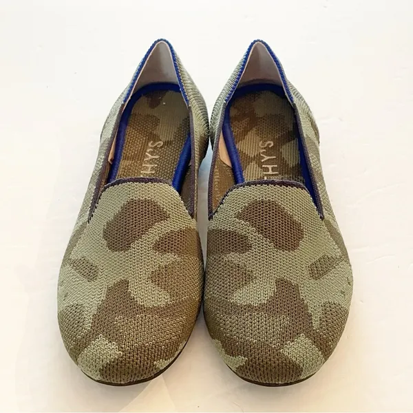 Rothy's Size 5.5 The Loafer Green Camouflage Round‎ Toe Flat Slip on Shoe - Image 2
