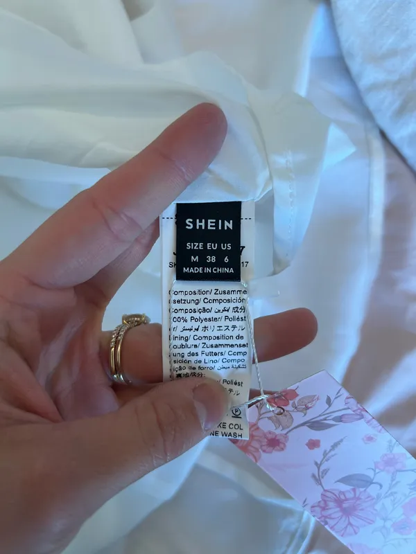 Shein White Satin Dress Midi - Image 4