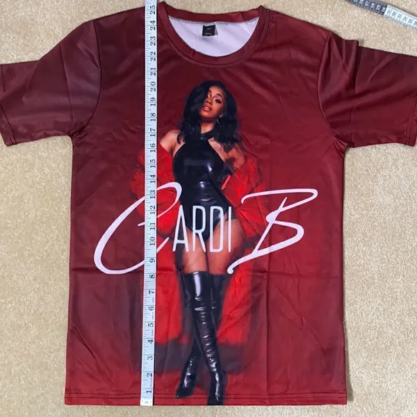 Unisex Women’s Men’s Cardi B Short Sleeve T-Shirt Size XS NEW - Image 4