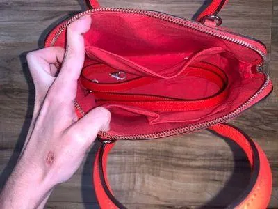 Designer Handbag Orange - Image 9