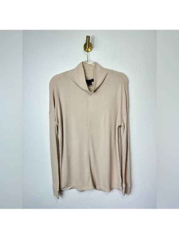 Sanctuary NWT Cream Waffle Cowl Neck Sweater Size L - Image 2
