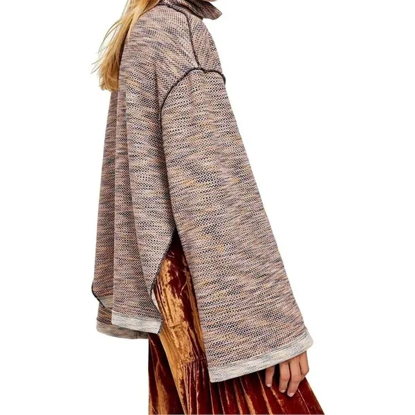 Free People Women's Multicolor Turtleneck Pullover Sweater Size S - Image 5