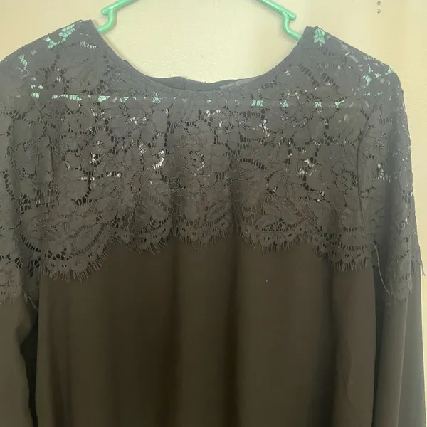 Lulu's Black Lace Detail Blouse‎ - Image 4