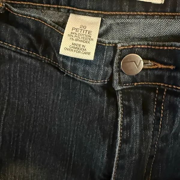 Venezia Vintage Flare Jeans Dark Wash High Rise Plus Size 20P - Image 6