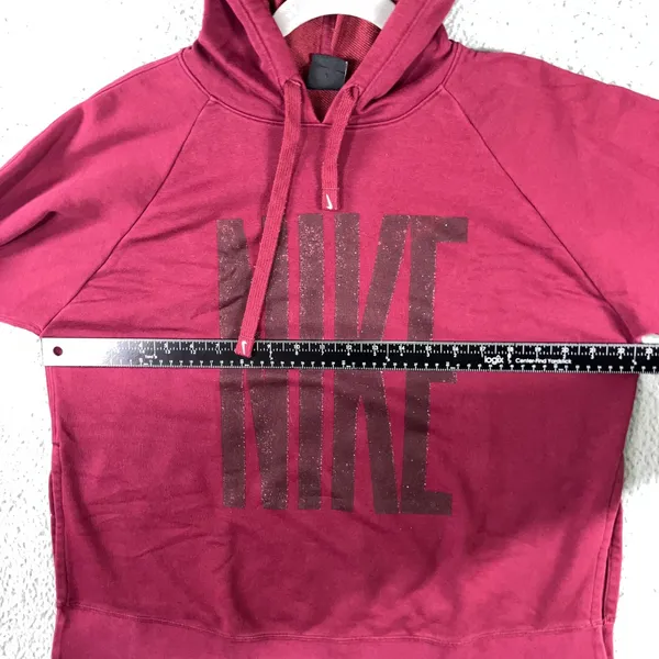 Nike Dri-FIT Hoodie‎ Women Medium Sparkle Logo Spell Out Swoosh Active Pullover - Image 4