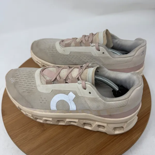 On Running Cloudmonster Sneakers Moon Fawn Beige Athletic Shoes Womens 9.5 - Image 4