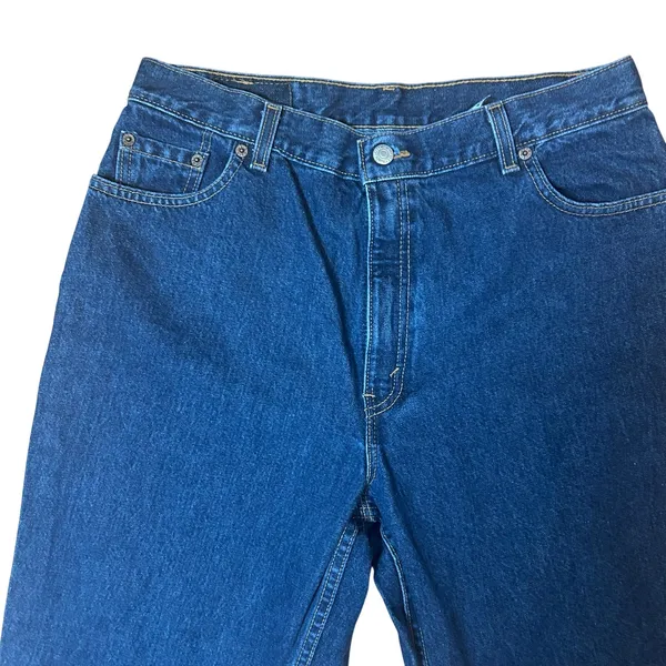 Levi's VTG 550 Relaxed Fit Tapered Leg Jeans Dark Wash Size 16 Short - Image 12