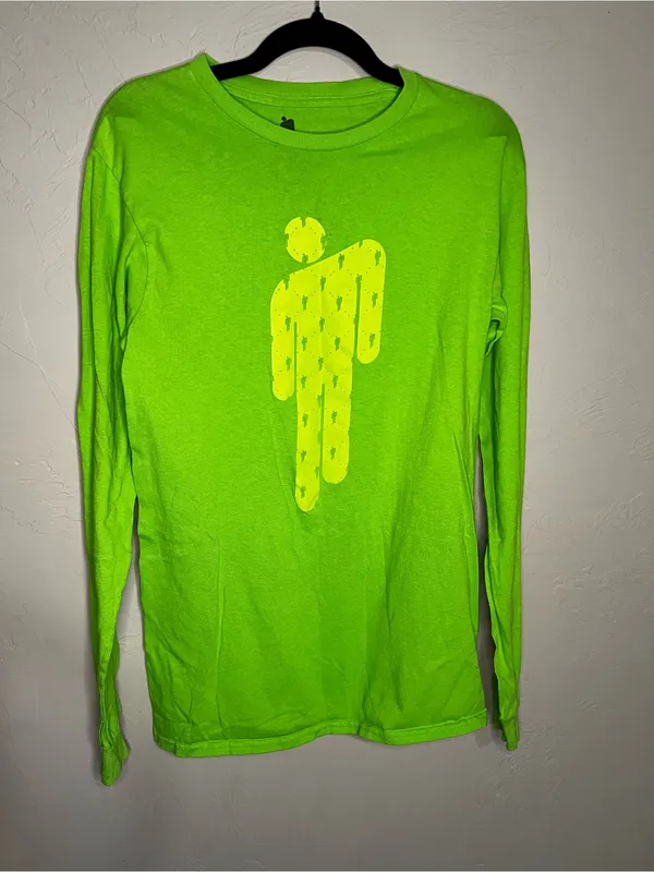 Billie Eilish Neon Green Blohsh Official Concert MerchUnisex Long Sleeve Top‎ - Image 2