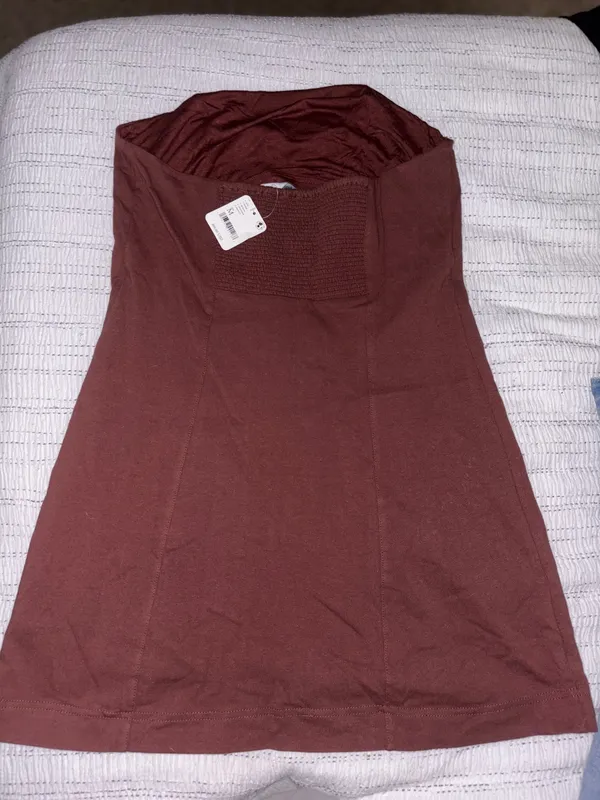 Free People Strapless Linen Dress - Image 2