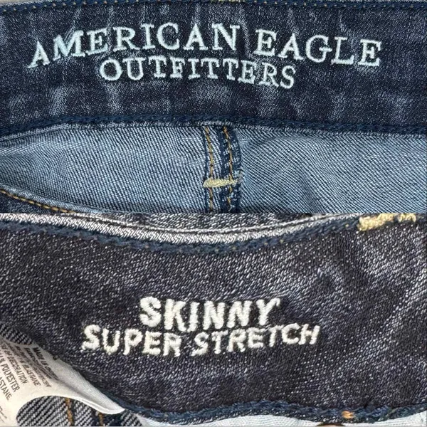 American Eagle Skinny Super Stretch Ankle Jeans Dark‎ Blue Size 8 Long - Image 9