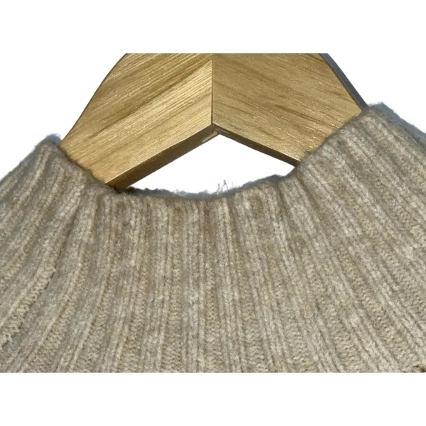 Abercrombie & Fitch Oversized Soft AF Tan Knit Mock Neck Turtleneck Sweater Sz M - Image 8